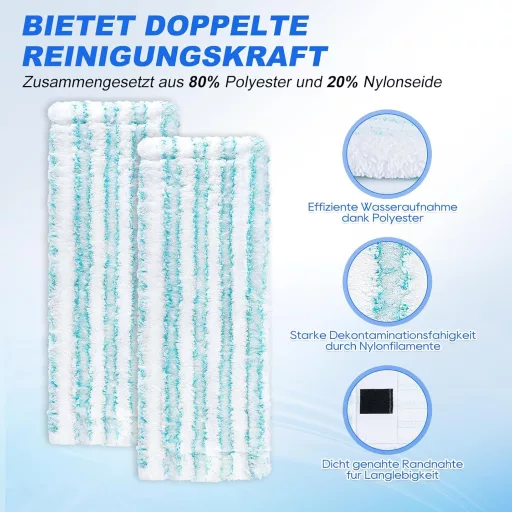 KEEPOW 2 db Leifheit Clean Twist M Ergo Micro Duo Mopfej Csere Takarók