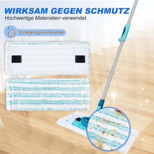 KEEPOW 2 bucăți Rezerve mop Leifheit Clean Twist M Ergo Micro Duo