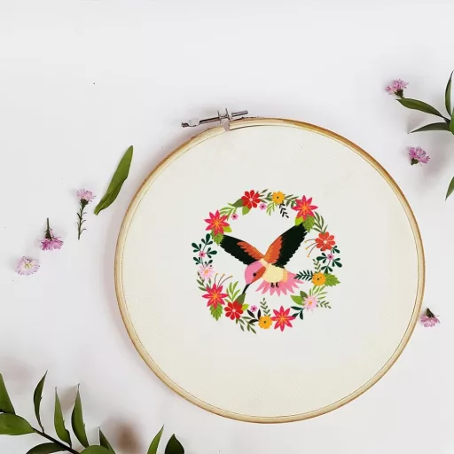 FREEBLOSS 35 db Vízben Oldódó Öntapadós Hímzőalátét - Kolibri és Virág Mintákkal Ruhák Díszítéséhez, 21x29,7 cm