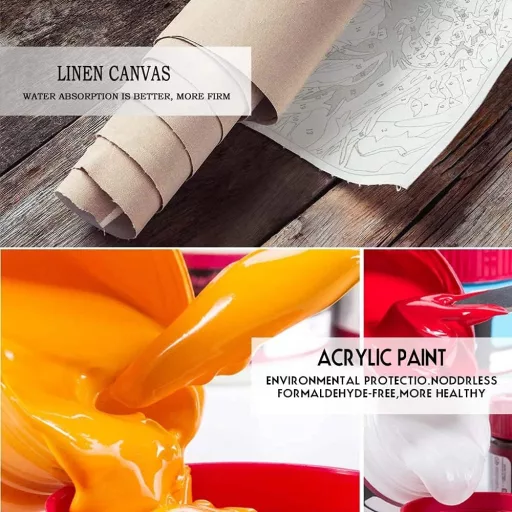 TISHIRON Koponya Festés Számok Alapján Készlet - DIY Akril Festőszett Felnőtteknek és Gyerekeknek - Halottak Napja Vászon Falikép 40,6 x 50,