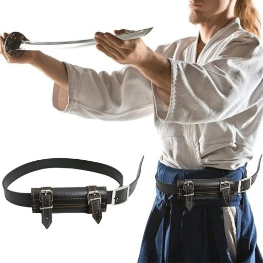 Držiak na katanu Kiuiom s opaskom, pre cosplayerov a nadšencov samurajov, odolný opasok na pohodlné nosenie, perfektný doplnok pre náročných.