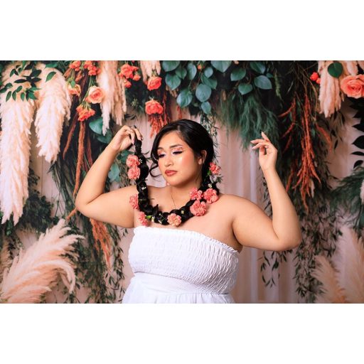 Fundal foto Kate Boho arcuit cu flori, 2,2x1,5m, perdea artistică de flori cu iarbă de pampas, recuzită de studio pentru ședințe foto de nuntă