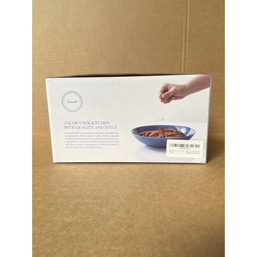 Set boluri pentru paste Swuut Ceramică 23 cm - 6 buc, 1180 ml Bol mare pentru salată, Set de vase pentru masă, utilizabil în cuptorul cu microunde, lavabil în mașina de spălat vase