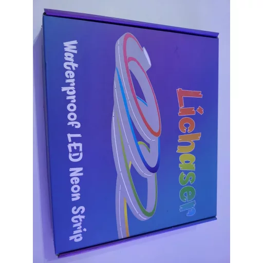 Bandă LED Neon RGB+IC Lichaser 20m, de exterior, WiFi - IP68 Impermeabilă, Flexibilă, Controlată prin Alexa, Bandă Luminoasă din Silicon 24V cu Sincronizare Muzicală