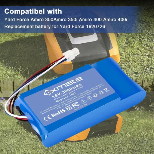 Exmate 18V 3000mAh Li-ion batéria pre kosačku Yard Force Amiro