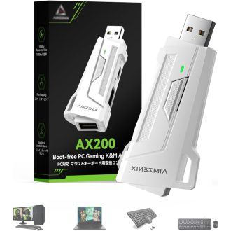   Megadream AX200 Egér és Billentyűzet Adapter PC-hez - MnK Konverter FPS Játékokhoz