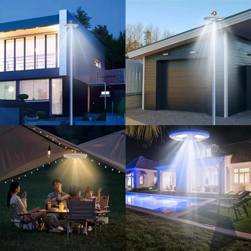 Lixada 128 LED-es napelemes zászlórúd lámpa vízálló 15-25ft