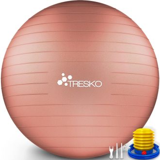   TRESKO Gimnastička Lopta s Pumpom, Lopta za Jogu, Robustna Lopta za Sjedenje 300 kg