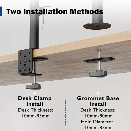 BONTEC Egykaros Monitor Tartó 13-34 Colos Képernyőhöz, Magasságállítható Asztali Rögzítés