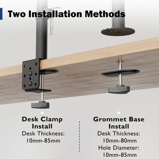 BONTEC Egykaros Monitor Tartó 13-34 Colos Képernyőhöz, Magasságállítható Asztali Rögzítés