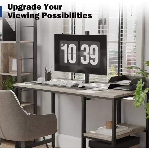 BONTEC Egykaros Monitor Tartó 13-34 Colos Képernyőhöz, Magasságállítható Asztali Rögzítés