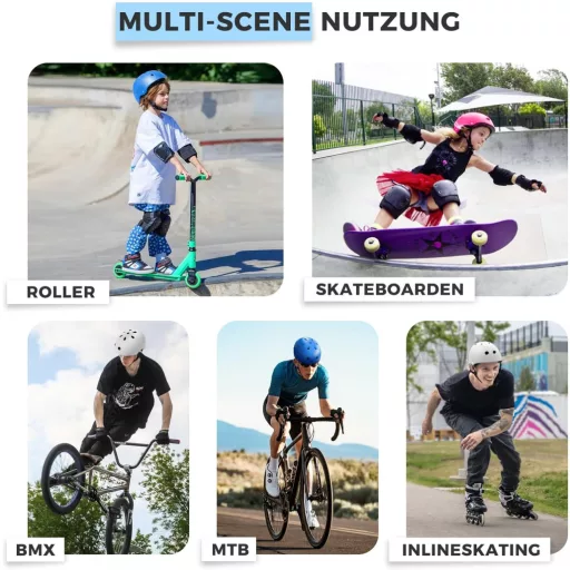 LeapBeast Kerékpár Sisak Szellőztetett Könnyű Biztonságos Gördeszka Roller BMX Gyerek Felnőtt