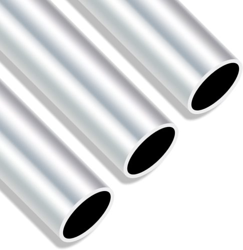 Țeavă din aluminiu 6063 iMeistek, 28mm diametru exterior, 25mm diametru interior, 300mm lungime, grosime perete 1,5mm, țevi drepte fără sudură (3 buc)