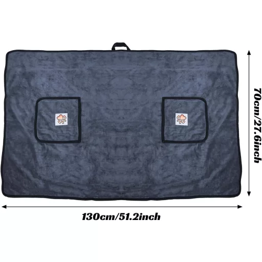 heavenlife Kutyatörülköző Mikroszálas 130x70cm Gyors Száradó Kék