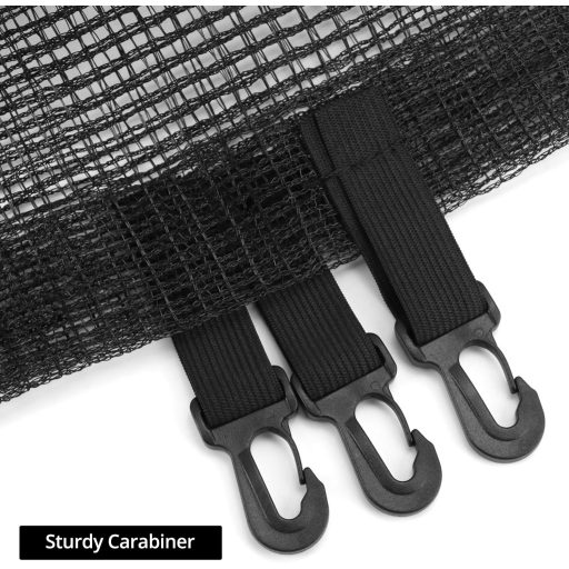 QWORK Plasă de siguranță pentru trambulină de grădină cu diametrul de 305 cm, plasă de protecție cu 8 stâlpi, plasă de schimb, accesoriu