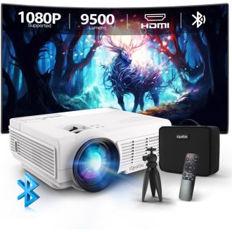   Staratlas Mini Projector 9500L 4K Full HD 1080P Bluetooth házimozi projektor HDMI USB tripod táskával