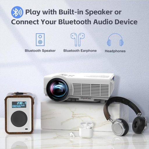 Staratlas Mini Projector 9500L 4K Full HD 1080P Bluetooth házimozi projektor HDMI USB tripod táskával