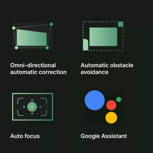 Formovie Page One Mini Smart Projektor s Google TV a Netflix Licenciou - Full HD 1080P, WiFi 6, Bluetooth 5.3, Automatické zaostrovanie, HDR10, Vonkajší