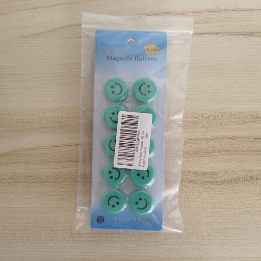 Wugauwor Set de magneți pentru tablă, 20 buc, magneți rotunzi pentru frigider, galbeni și verzi, birou, școală, tablă magnetică, model zâmbitor