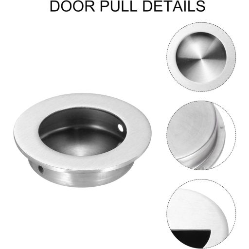 PATIKIL 50mm Rozsdamentes Ajtófogantyú 2db Ezüst Szekrény Fiók Csúszóajtó