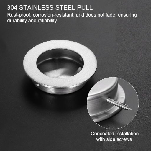 PATIKIL 50mm Rozsdamentes Ajtófogantyú 2db Ezüst Szekrény Fiók Csúszóajtó