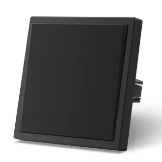   MVAVA M2 Ugradbeni prekidač - Jednopolni crni zidni prekidač 80x80mm, 10A, 250V, modernog dizajna za dnevni boravak, kuhinju, kupaonicu