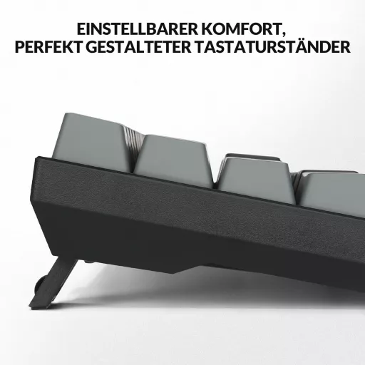 Rii 60% Wireless Mechanikus Gaming Billentyűzet RGB, Red Switch, QWERTZ, Fekete/Szürke