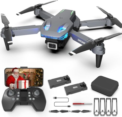 Wipkviey T28 Összecsukható Drón Kamerával - 720p FPV Quadkopter, 30 Perces Repülési Idő, 3D Flip, Magasságtartás, Kezdőknek és Felnőtteknek,