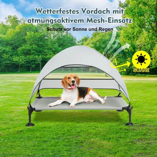 Căsuță/Culcuș pentru câini Snagle Paw cu acoperiș, poziție ridicată, impermeabil, pentru câini mari, de exterior.