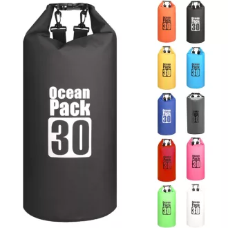   Rucsac impermeabil MORAINJAY 30L Negru, Geantă etanșă pentru înot, caiac, rafting