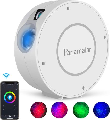Panamalar WiFi Csillagos Égbolt Projektor - LED Éjszakai Fény Gyerekeknek, Időzítővel, Alexa és Google Hangvezérléssel, Galaxis Hangulatvilá