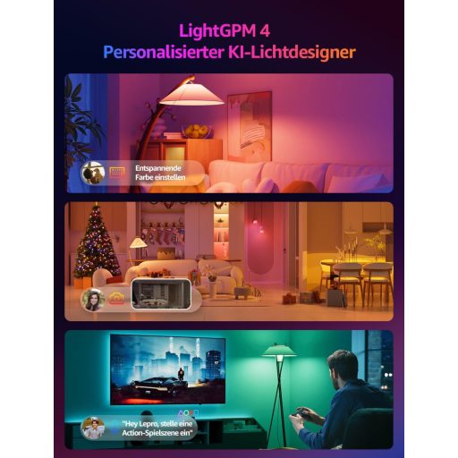 Lepro BP1 E14 LED izzó RGB+CCT 4,9W dimmelhető WiFi Bluetooth Alexa Google 2db