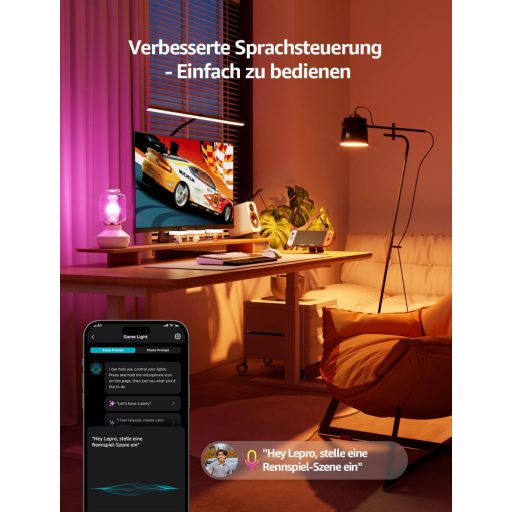 Lepro BP1 E14 LED izzó RGB+CCT 4,9W dimmelhető WiFi Bluetooth Alexa Google 2db