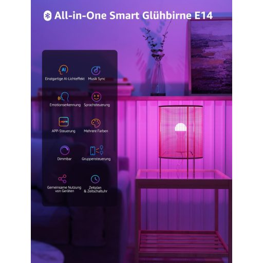 Lepro BP1 E14 LED žarulja RGB+CCT 4,9W prigušiva WiFi Bluetooth Alexa Google 2 kom