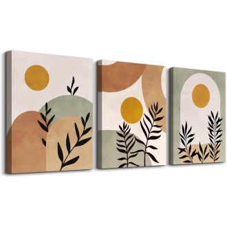   hyidecorart Boho Sage Zöld Absztrakt Falképek Nappalihoz Hálóhoz Konyhához