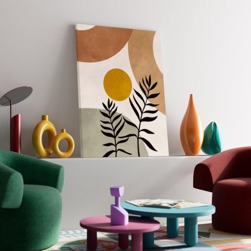 Tablouri decorative abstracte Boho Sage Green hyidecorart pentru sufragerie, dormitor și bucătărie