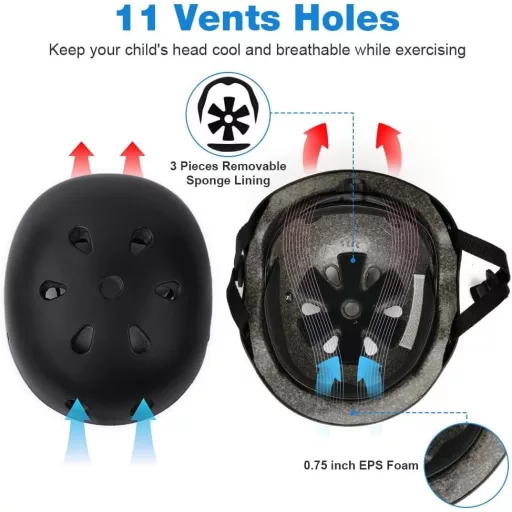 Flintronic Gyerek Kerékpáros Sisak 2-13 Év Skateboard Roller Védelem Lányoknak Fiúknak