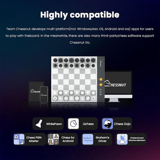 Prenosná elektronická šachovnica Chessnut Go Ultimate s magnetickými figúrkami, oranžová