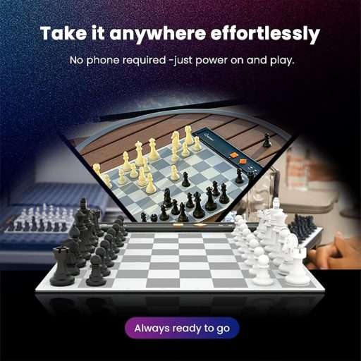 Șah electronic portabil Chessnut Go Ultimate cu piese magnetice, portocaliu