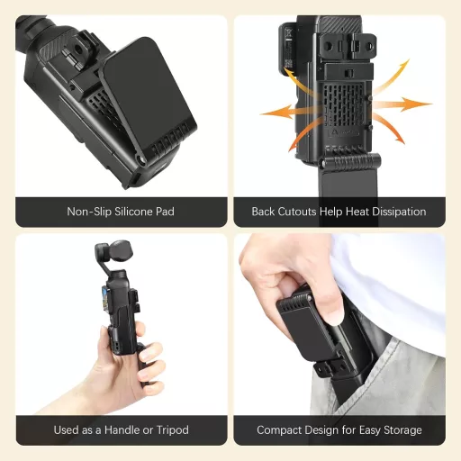 AMAZEAR DJI Osmo Pocket 3 magnetski držač postolje, rotirajući 180° stolni i zidni adapter