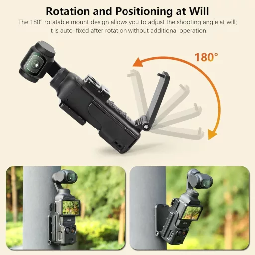 Magnetický držiak AMAZEAR pre DJI Osmo Pocket 3, stolný a nástenný adaptér otočný o 180°