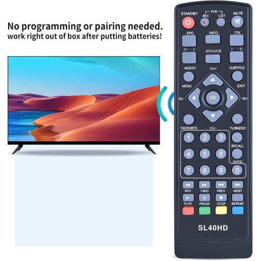 TCNOUMT Távirányító SL 40 HD Kompatibilis Comag M01 SL40HD HD25 EVOLVEO Scorpio DT-3010 Telesystem F-21 Dyon Galaxy Predator Maximum S2000 S