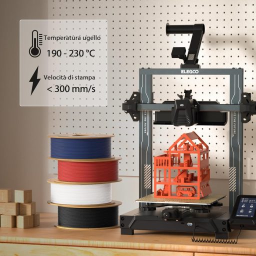 ELEGOO PLA Matte Black 3D nyomtató filament 1kg 1,75mm