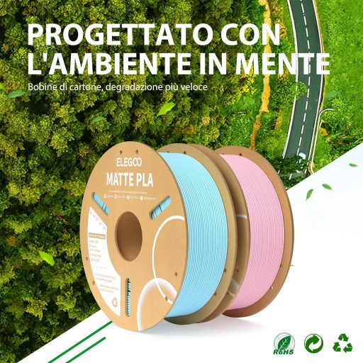 ELEGOO PLA Matte Black 3D nyomtató filament 1kg 1,75mm