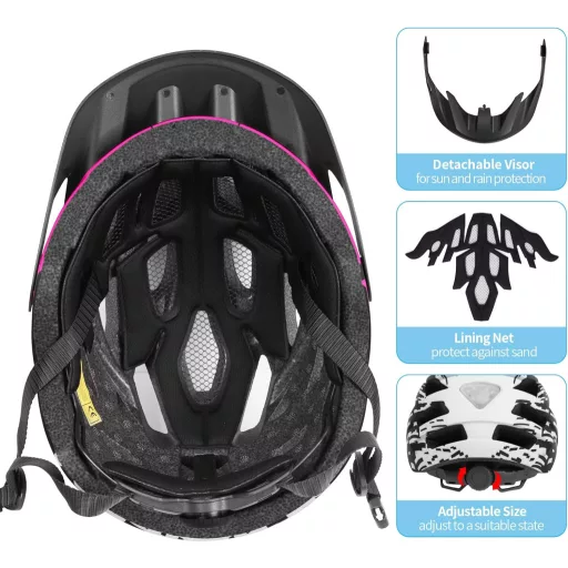 Tadpole Kerékpáros Sisak LED Lámpával Felnőtteknek 57-62 cm