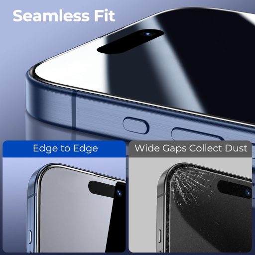 SYNCWIRE iPhone 15 Pro Max üvegfólia 2db 9H keménység teljes képernyő védelem