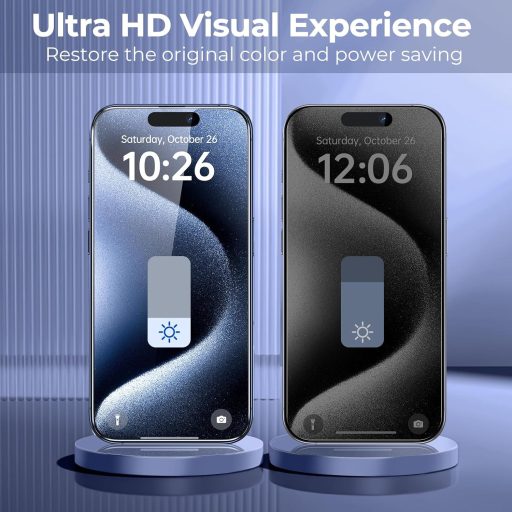 SYNCWIRE iPhone 15 Pro Max üvegfólia 2db 9H keménység teljes képernyő védelem