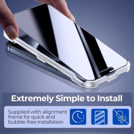 SYNCWIRE iPhone 15 Pro Max folie de sticlă, 2 buc, duritate 9H, protecție ecran complet