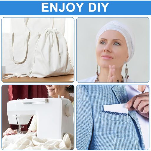 DIVINA VITAE 10db Fehér Pamut Hímzőanyag Aida Szövet Méterárú Kézimunka Textil