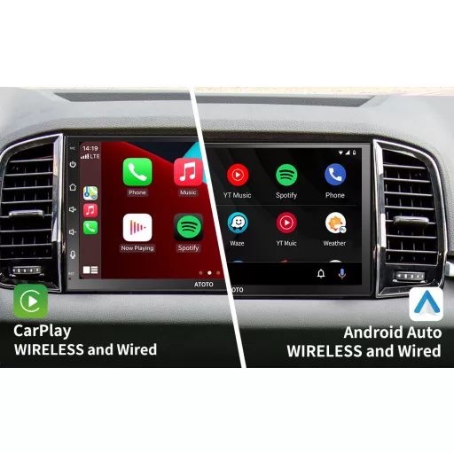 ATOTOZONE A6 9" Android Autórádió 8 magos 4G+64GB CarPlay GPS Bluetooth